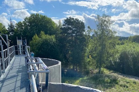 Gångplan över SBR-tankar